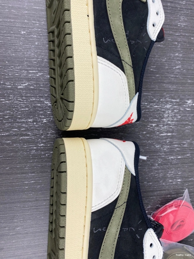 Cheap Husky Air Scott OG Olive 1 Low Travis Jordan DZ4137-106 x WMNS 0714
